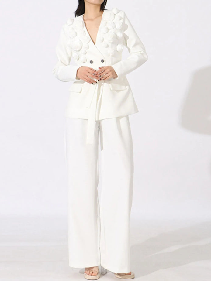 The Tatiana Floral Co-Ord Set - floral blazer and trouser set by Maison Adelaide
